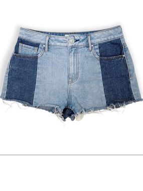 Pacsun Women’s High Waist Patchwork Distressed Hem Denim Shorts, sz 25